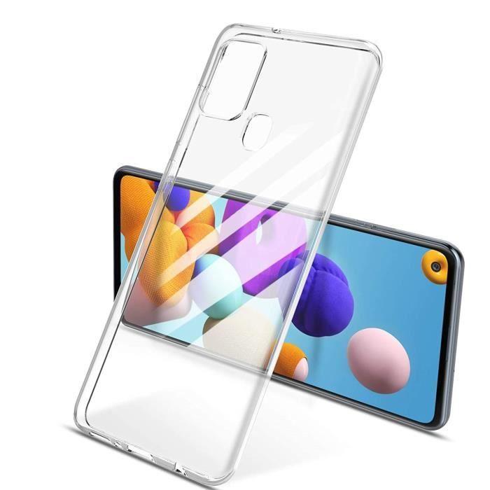 2 Verres trempés pour Samsung Galaxy A21S et 1 coque de protection souple transparente avec Stylet Toproduits®