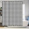 White Black Checkered Shower Curtain, Plaid Pattern Bath Decoration, Home Decor Washable Waterproof Fabric European Style (180x2