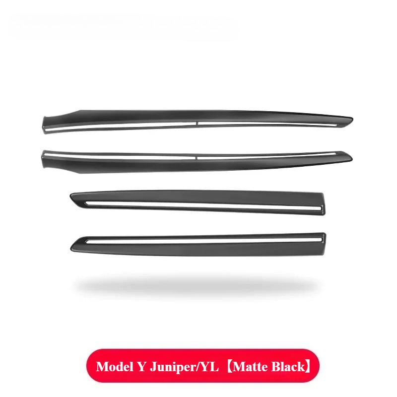 Door Side Decor Molding For Tesla Model Y Juniper 6-Seater ModelYL Interior Door Panel Trim Strip Interior Modification4Pcs ABS
