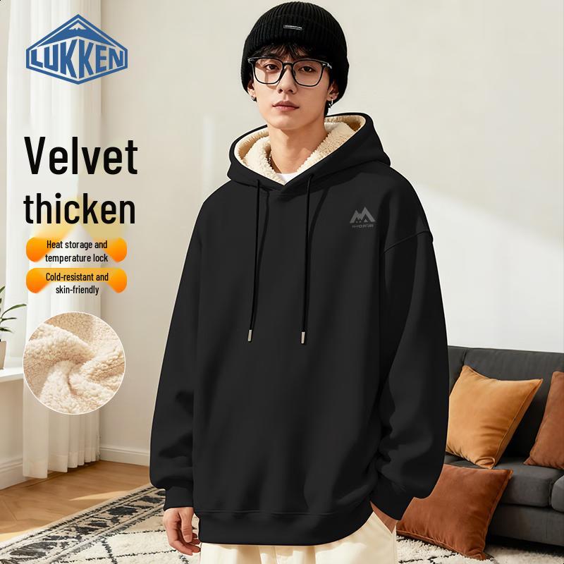 LUKKEN Men's Heavyweight Plush-Lined Hooded Sweatshirt