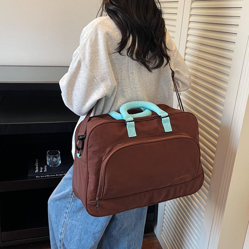 Контрастный цвет Портативная дорожная сумка Мужская и женская спортивная тренировочная фитнес-сумка Дорожная большая вместительная сумка-дафл