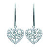 [L5032] - Silver Earrings 'Love' Silver White (tree of Life) Rhodium-plated - 30x13 Mm