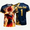 Летняя футболка оверсайз Dragon Ball 2026 Высококачественная печать Супер Сайян