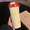 Water bottle new coffee cup girls 1011 new car christmas birthday new year gift accompanying thermal insulation water cup
