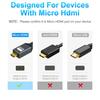 Кабель Micro HDMI-HDMI Twozoh 3M (HDMI Micro Тип D Мужской - HDMI Тип A Мужской) 3D 4K 1080P @60 Гц Высокая скорость ??Кабель Micro HDMI HDMI, совместимый с Go