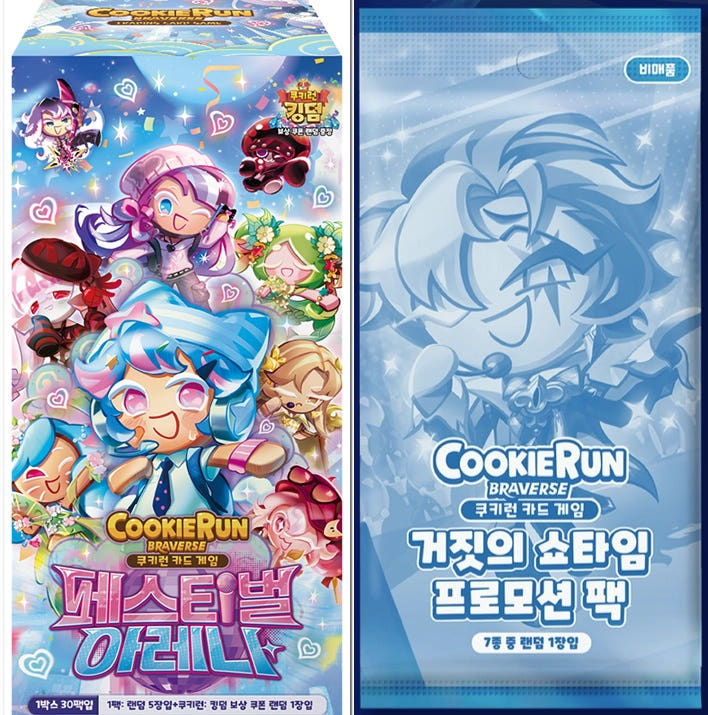 CookieRun Braverse Vol.12 Фестивальная Арена TCG 1 Коробка 30 Пакетов Корейское Издание + Ограниченный Промо-Пакетик