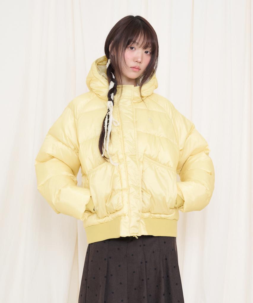 VIDEO JOCKEY Light Shell Fur Padded Jacket [Butter]