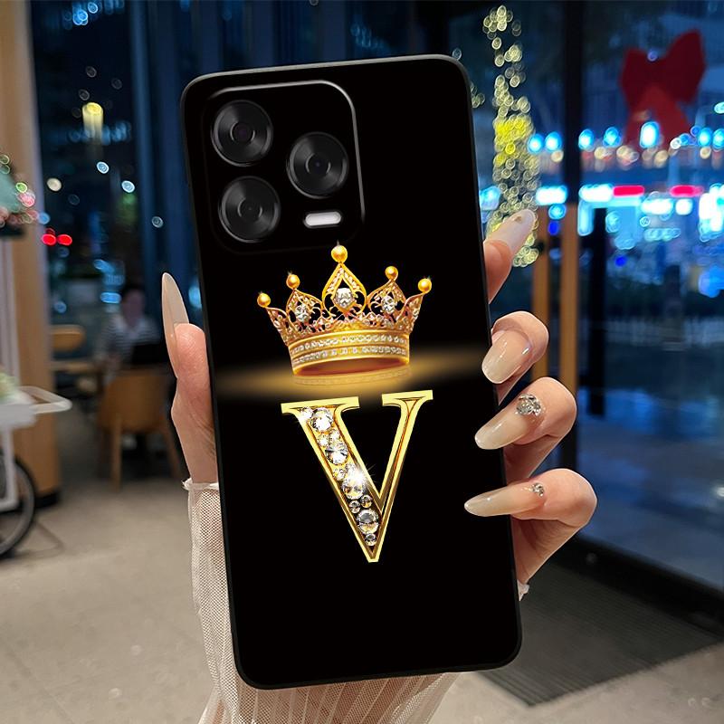 Чехол для ZTE Blade V70 Vita/Nubia V70 Дизайн Мягкий Силикон Черный Чехол Ударопрочный Красивый Модный Корона Буква Узор Оболочка