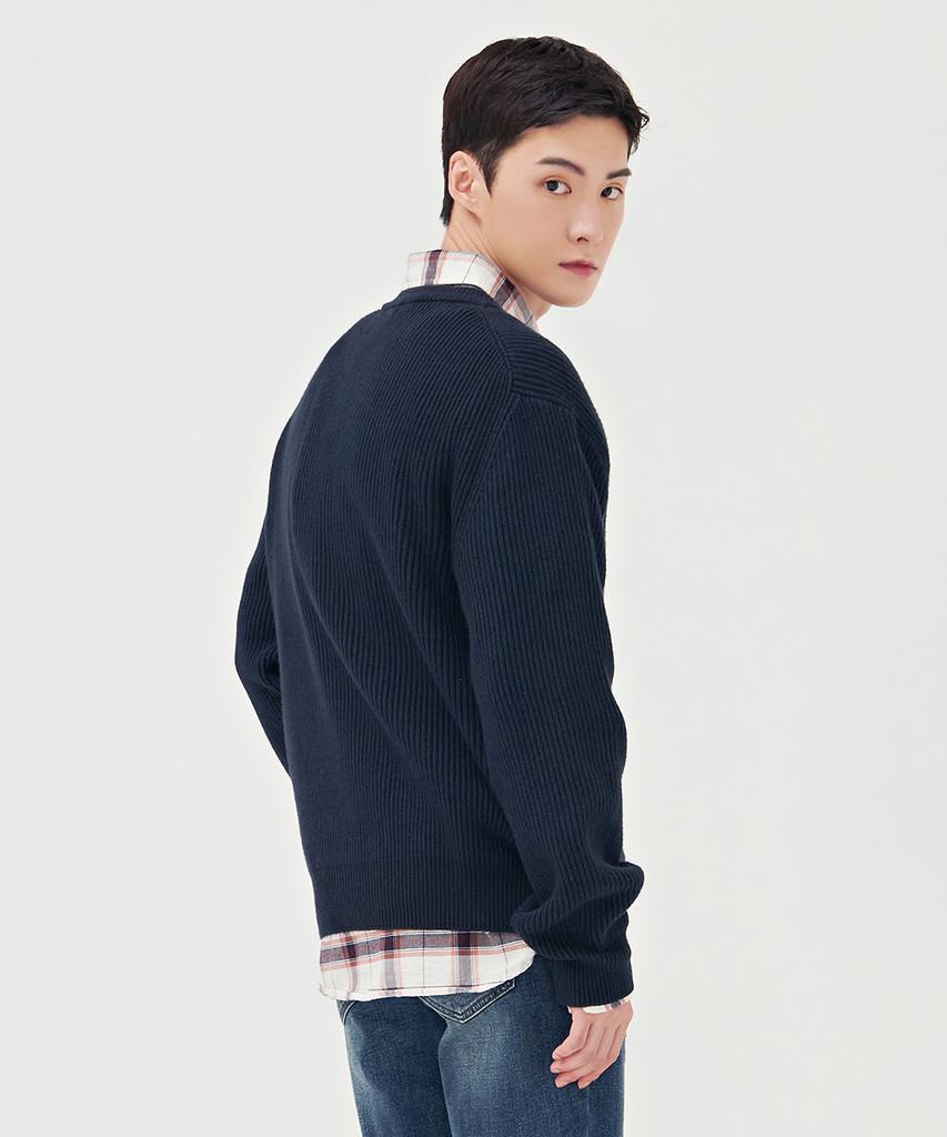 CHASECULT Men'S Color Mix Round Sweater-Bgrk5214E04