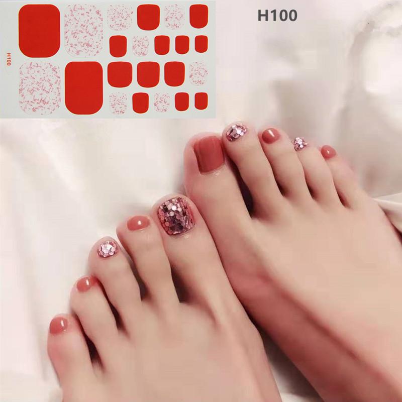 Summer New Toenail Film Nail Art Foot Paste Process Crystal Nail Oil Film Toenail Discount Goods