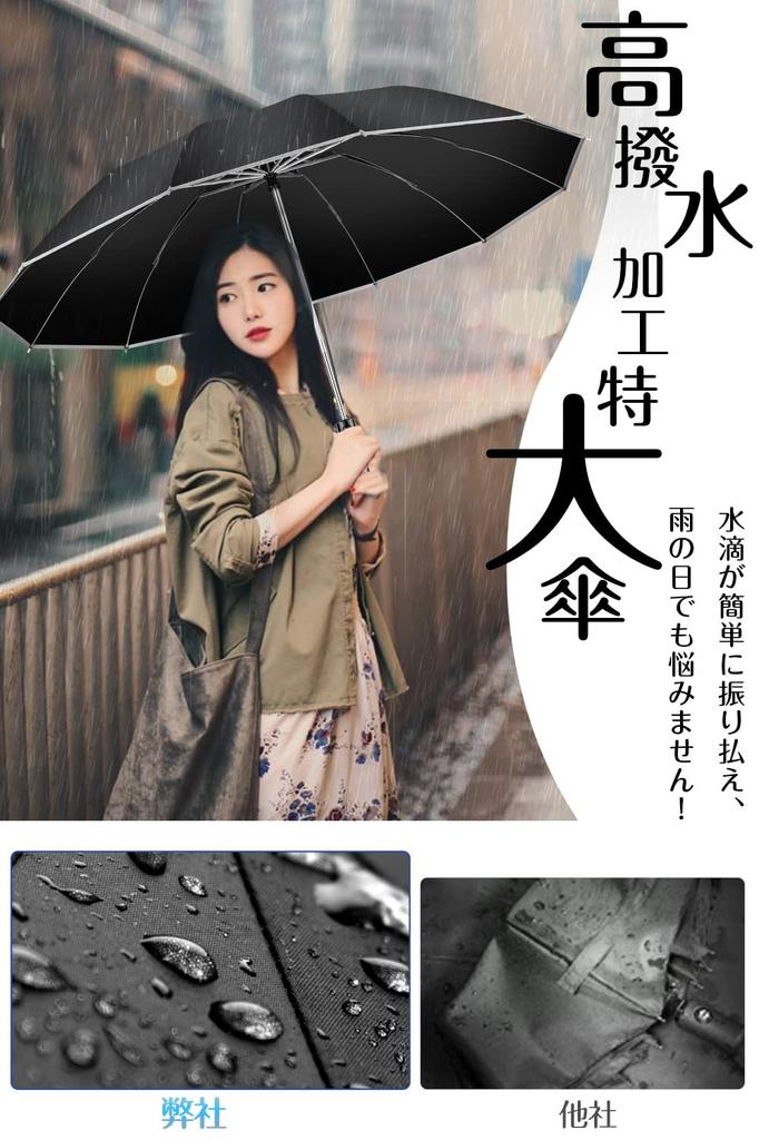 Nadas Folding Umbrella Extra Large 12 Reverse Folding Large Folding Automatic Typhoon Rainy Season Water For Both Sunny and Rainy UV UV Big Storage