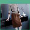 Dress Knitted And Autumn Winter Womens Waistcinching And Stylish Knitted Sweater Dress Casual Half Turtleneck Sweater