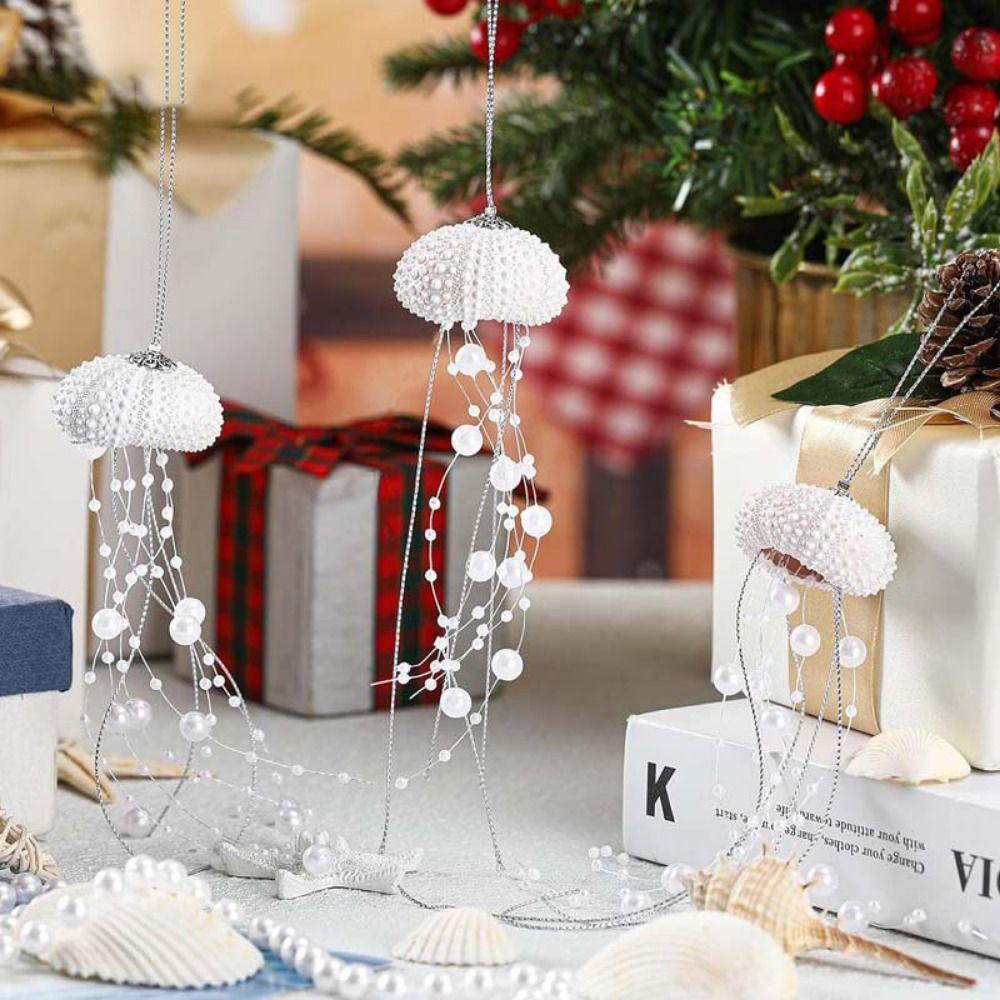 Exquisite Jellyfish Prism Pendant DIY Sunlight Capture Collector Sea Shell Wind Chimes Wedding