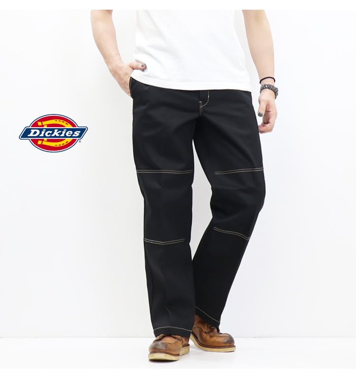Dickies Коллаборация с Накацугава Горо 85283 Рабочие брюки чинос с двойными коленями 81184200 (Япония, Талия, 34, 80: черный)