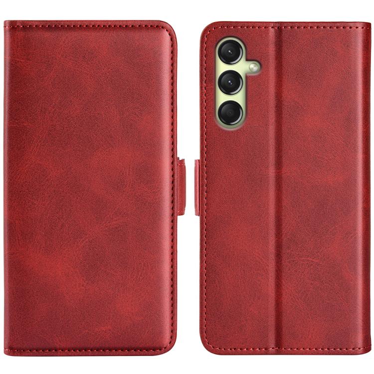 Dual-side Magnetic Buckle Horizontal Flip Leather Phone Case