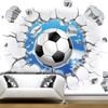 Современные простые обои Футбол Сломанные настенные фрески Детская спальня Гостиная Креативный 3D-декор