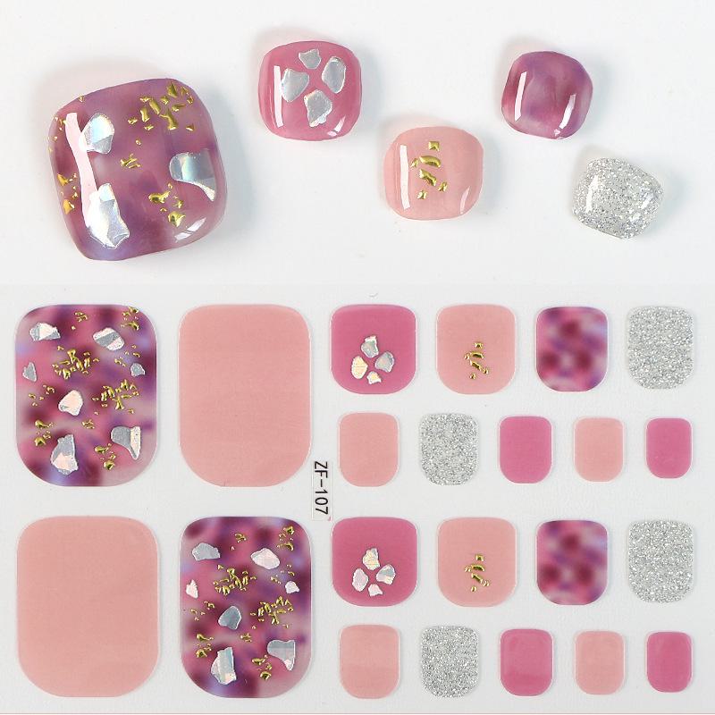 Наклейки на ногти с 3D-ромбовидным узором: Водостойкий, долговечный, отбеливающий для ног