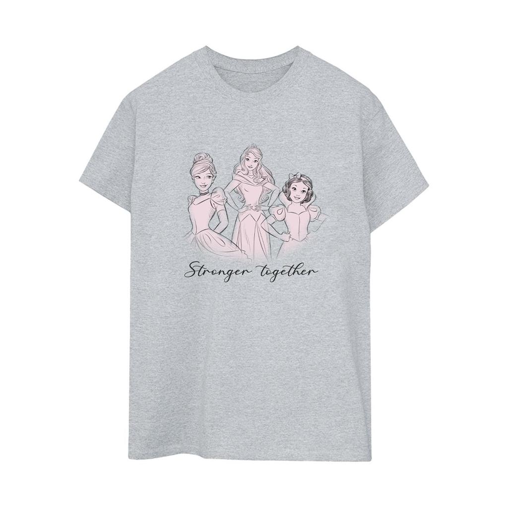 Disney Womens/Ladies Princesses Stronger Together Cotton Boyfriend T-Shirt