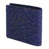 Inden Bill Compartment No Coin Navy Blue X Black Dragonfly Pattern Bi-fold Wallet, F, Purse, Deerskin, Lacquer, 2009-04-008