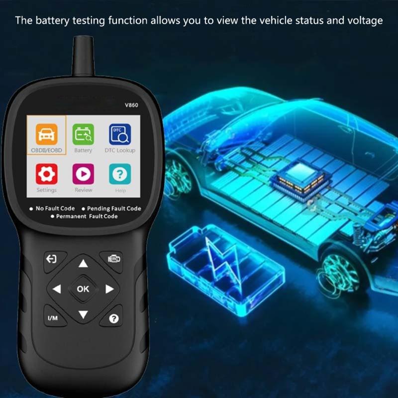 Продвинутый OBD2 сканер кодов неисправностей двигателя, инструмент для регулировки, универсальный автомобильный диагностический сканер, простой в использовании для диагностики транспортных средств