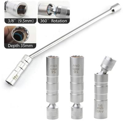 Профессиональный шарнирный свечной ключ Удлиненный инструмент для снятия свечей зажигания Транспортные средства