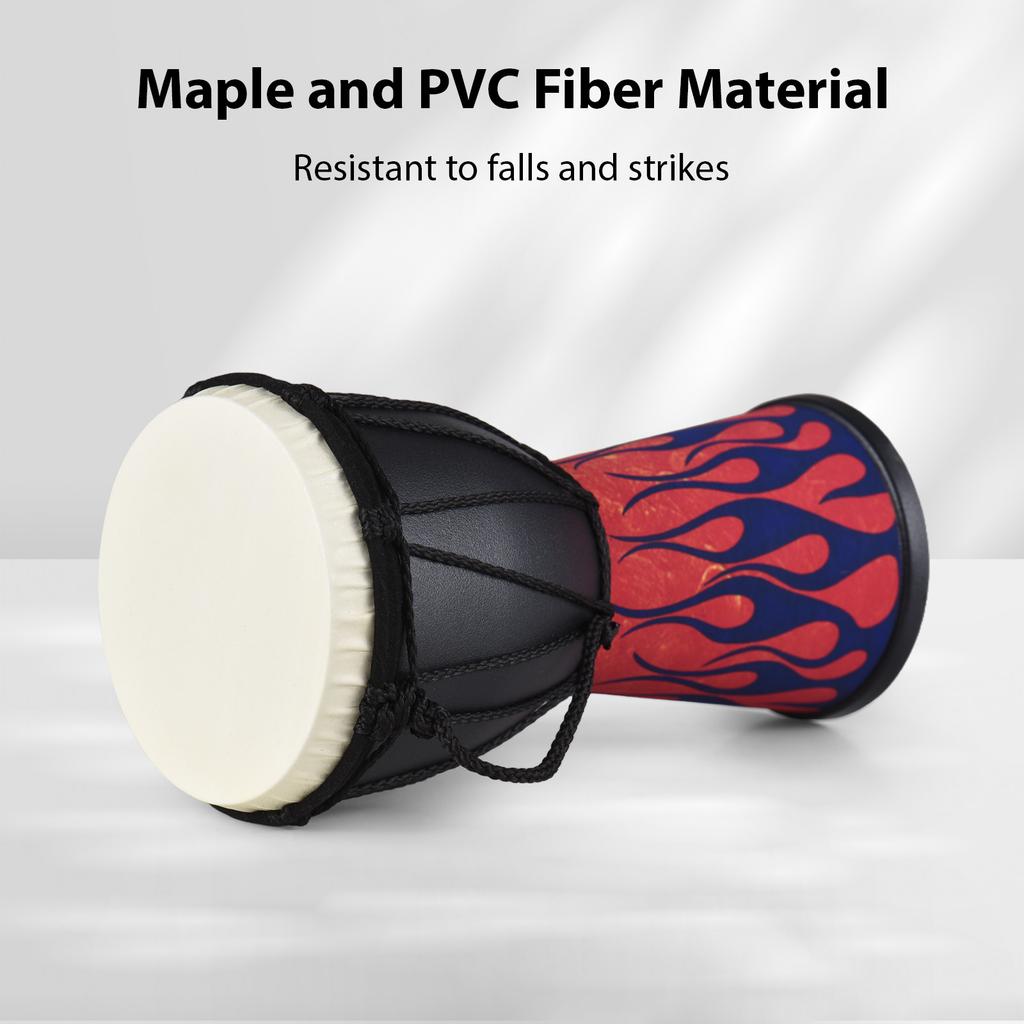 4-дюймовый африканский барабан, портативный ручной барабан, легкий барабан для хлопания руками, красочный узор, барабан бонго для начинающих, школа