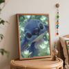 Disney oil painting handmade diy Stitch and luminous flower gifts home decorations