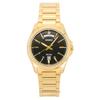Standard Analog Gold Tone Stainless Steel Black Dial Quartz MTP-1370G-1AV Men's Watch