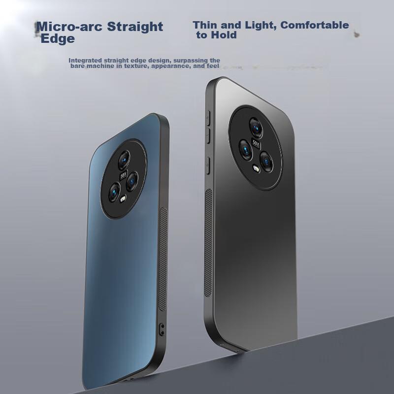 Honor Magic5 Phone Case, Honor Magic 5 Protective Cover, Frosted Full Coverage Ultra-Thin Shockproof Anti-Fingerprint Personalized - Deep Sea Blue
