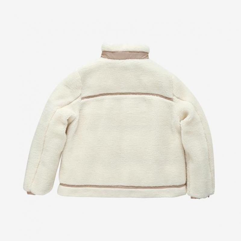 New Balance Женская S двусторонняя флисовая подкладка с двумя сторонами бежевого цвета