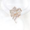 Luxury Fashionable Vintage Charm Cubic Zirconia Flowers Imitation Pearl Brooches for Women Suit Accessories Coat Pins Scarf Buckle Jewelry Gift
