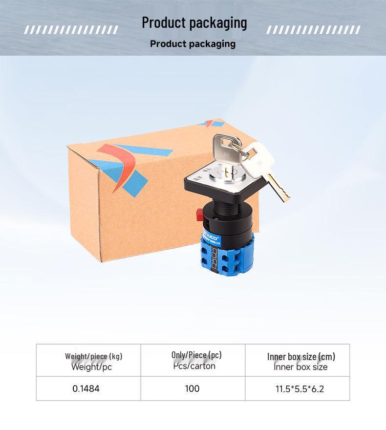 Zhuochao SZW26-20C/D202.2Y Remote/Local Stop Single Hole Universal Changeover Switch