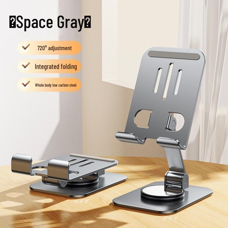 Wood Grain All-Metal Phone & Tablet Stand - Universal Holder for TV Show Watching, Custom Logo
