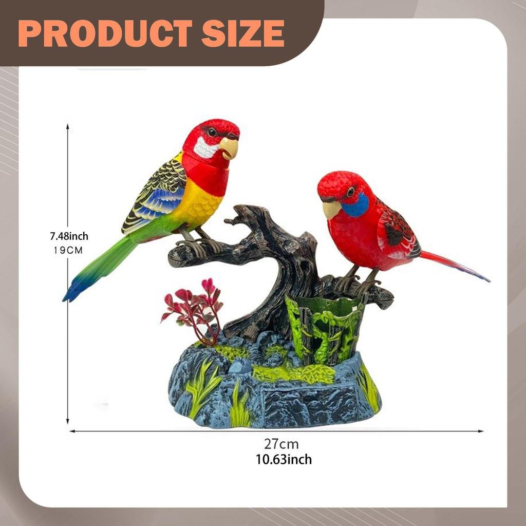 Talking Parrots Electric Birds Interactive Toy Simulation for Kids Elderly Sound Control Bird