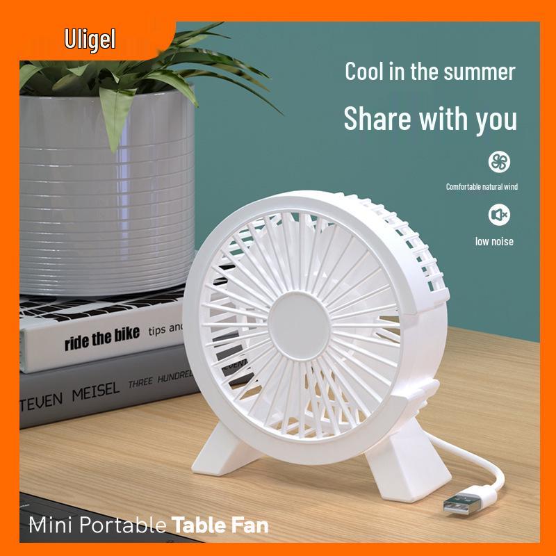 Ultra-Quiet USB Desktop Mini Fan - Portable, Compact for Office or Dormitory Use