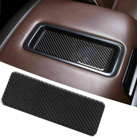 For 14-18 Chevy Silverado Armrest Storage Box Slot Mat Trim Sticker Carbon Fiber
