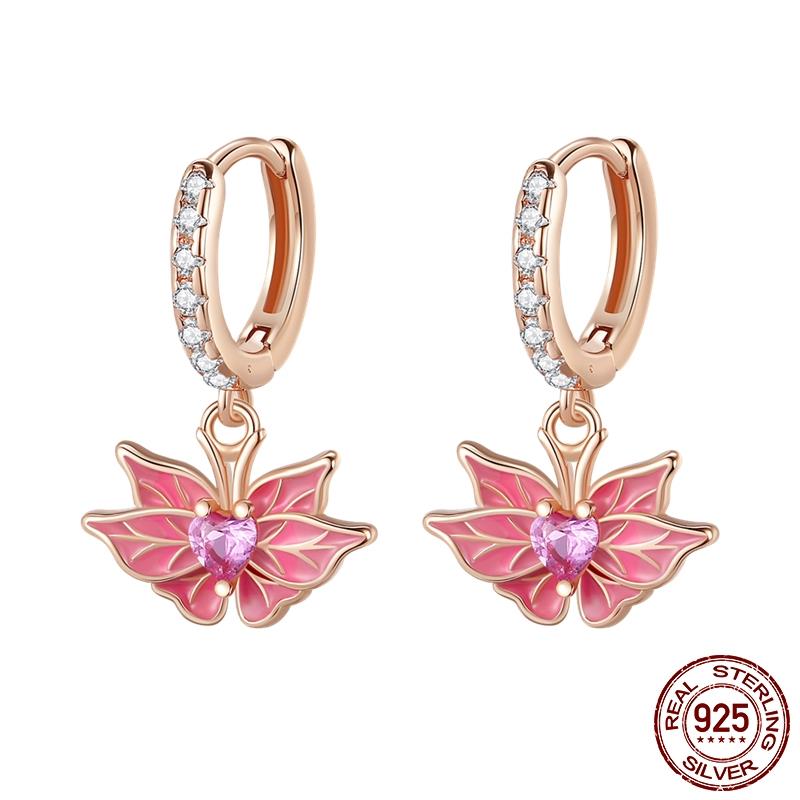 Sales100% S925 Стерлингового Серебра Звезда Луна В Форме Сердца Женские Серьги Подходят Оригинальные Серьги Свадебные Изящные Ювелирные Изделия Подарки