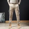 2024 Новые мужские свободные модные повседневные спортивные брюки с несколькими карманами Брюки-карго