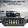 USB Solar TPMS 4 External Sensors Tire Pressure Monitoring System Rotating Holder Tyre Pressure Alarm Car Tyre Pressure Monitor