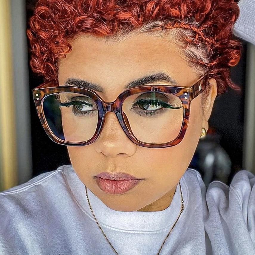 New Square Glasses Frame for Women Anti-Blue Ray Fashion Lady's Myopia Glasses Prescription Computer Glasses