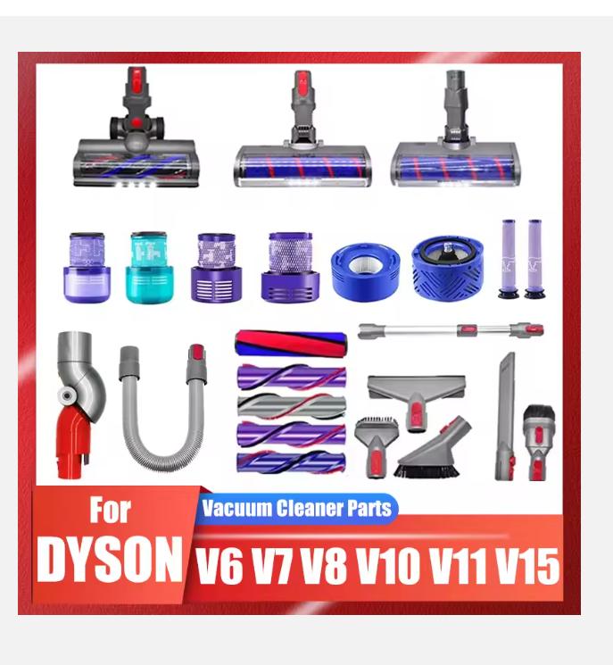 For Dyson V6 V7 V8 V10 V11 V12 V15 Vacuum Cleaner Accessories Washable HEPA Filter Roller Brush Head Replacement Parts