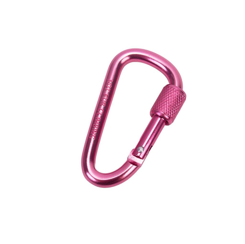 Outdoor Aluminum Alloy D-Shaped Carabiner Quickdraw No. 6 with Locking Keyring Backpack Buckle Wind Rope Clip