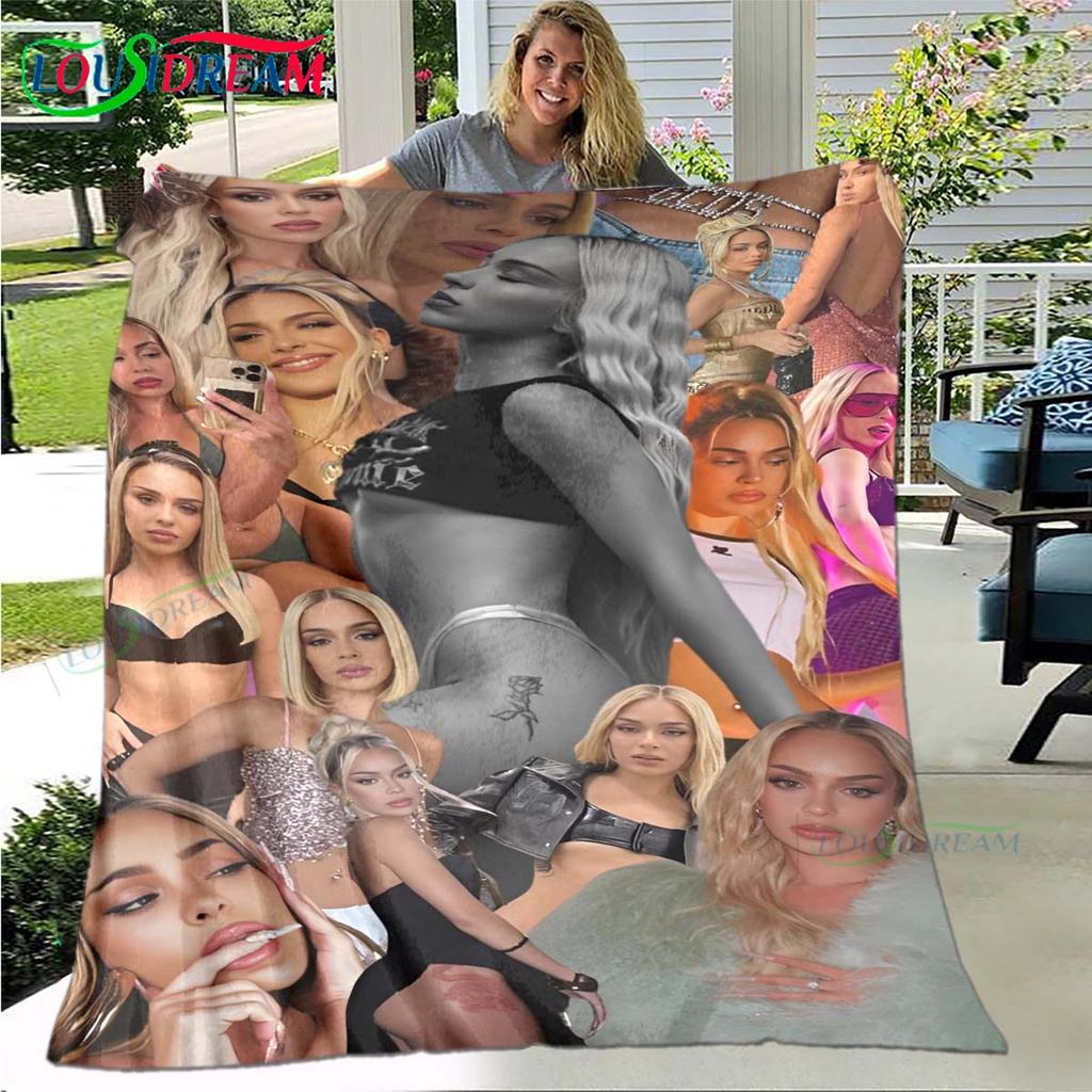 Fashion Spain Female singer B-bad G-Gyal Four Seasons Blanket Sofa Cover Travel Bed Plush Blanket Office Break Blanket Gift