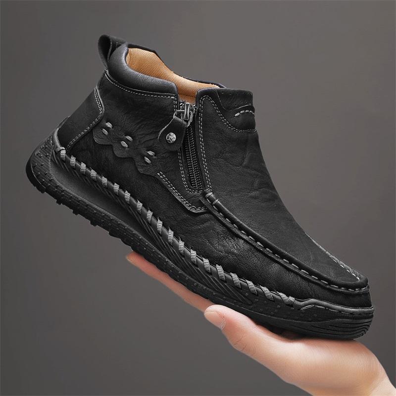 Plus Size 39-48 Men's High-top Casual Shoes Handmade Shoes Casual Sneakers