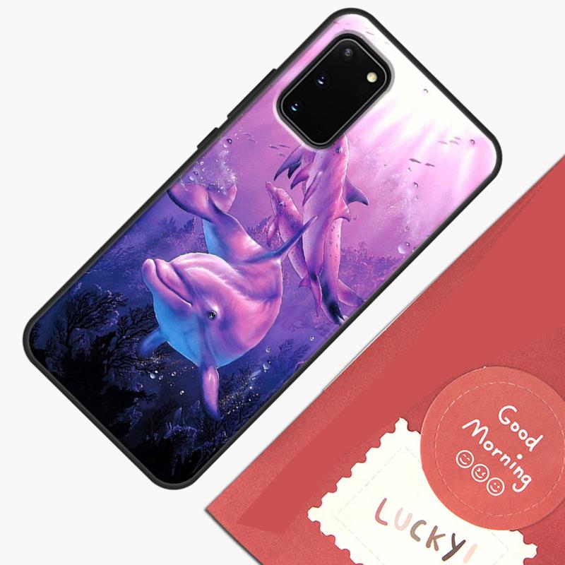 Милый Чехол для Телефона с Дельфином и Океаном для Samsung Galaxy S26 S25 Ultra S20 S21 S22 S23 S24 S10 Plus S25 FE Защитная Крышка