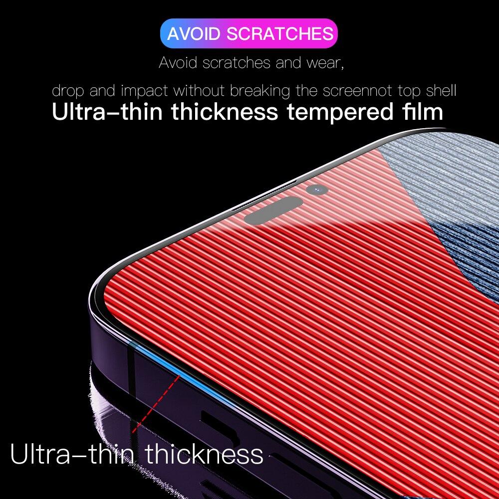 KEYSION Полное покрытие из закаленного стекла для iPhone 15 Pro Max 15 Ultra HD, защитная пленка для экрана для iPhone 15 Plus 14 13 12 Pro Max