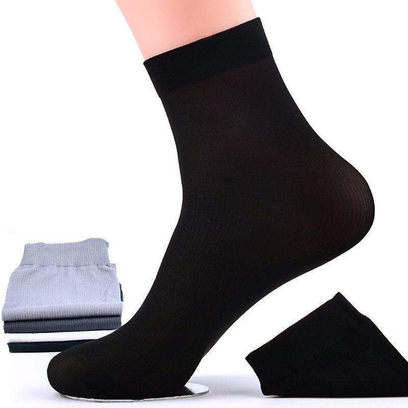 10 пар в упаковке мужские носки из ледяного шелка, летние тонкие крутые деловые мужские короткие дышащие носки с дезодорантом, размер 38-45