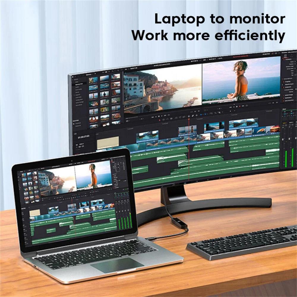 Адаптер Type C к HDMI Конвертер USB C к HD-MI Адаптер кабеля HDTV Кабель, совместимый с HDMI USB 3.1 Для ноутбуков Планшетов MacBook Pro