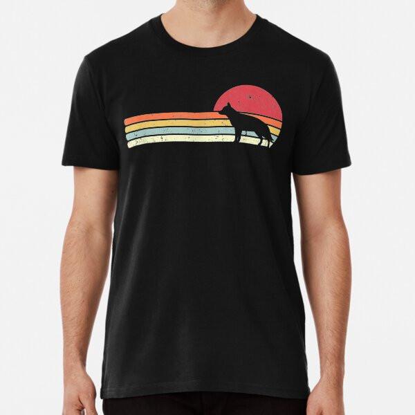 German Shepherd Retro Style Premium T-Shirt S to 5XL Made in the AU/USA T-Shirt