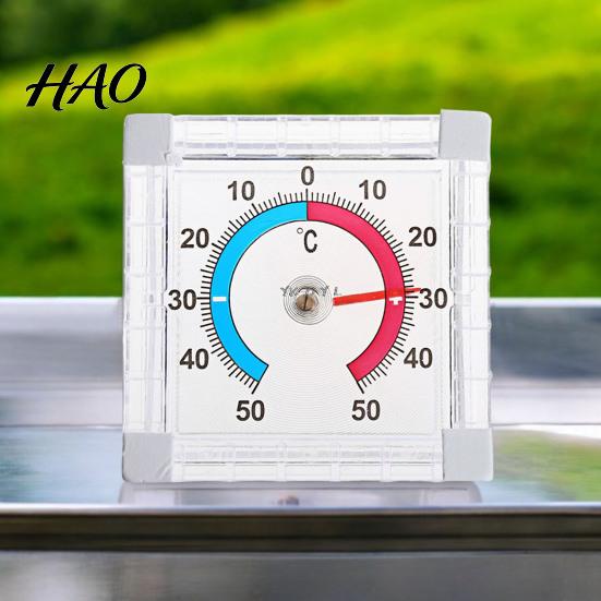Compact Window Thermometer Waterproof Adhesive Indoor Outdoor Temperature All-weather Digital Gauge High Accuracy Square Plastic Portable